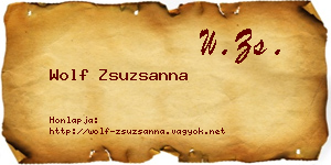 Wolf Zsuzsanna névjegykártya