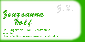 zsuzsanna wolf business card